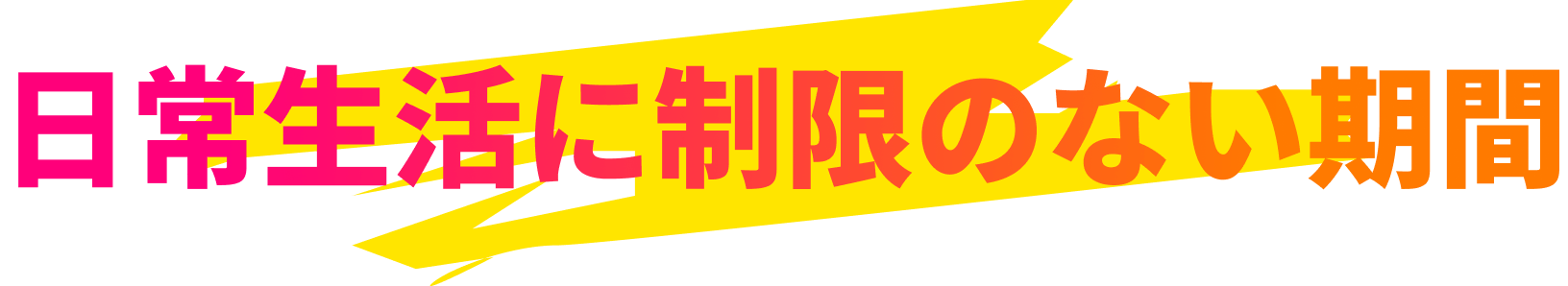 日常生活に制限のない期間