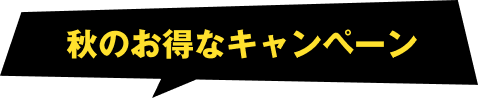 秋のお得なキャンペーン